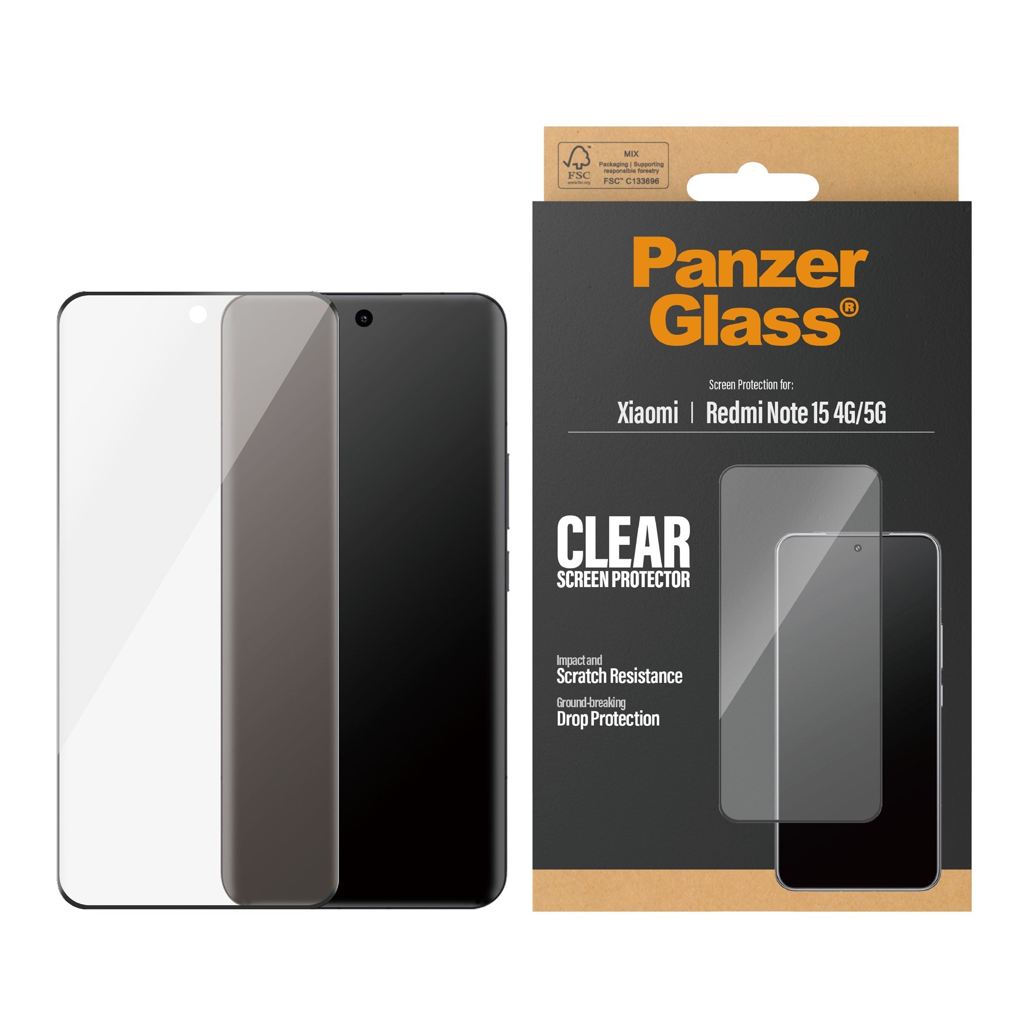 PanzerGlass® Screen Protector Xiaomi Redmi Note 15 4G | 5G | Ultra-Wide Fit
